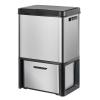 Smart Trash Can, 19 Gallon Dry and Wet Separation Rubbish Bin with Lids for Kitchen, 2-Tier Stainless Steel Waste Bin with Storage Box, Perfect for Bathroom, Home, Office (Silver) view 1