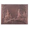 Kitchen Backsplash, Forest Scene with Deer Family Copper Backsplash, Custom Copper Backsplash Panel, Handmade Copper Backsplash Tile, Indoor Outdoor Wall Decor (Brown) view 1