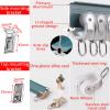 whalebee Flexible Curtain Track Curtain Track Easy to Install Can Be Bent Manually Curtain Wall/Ceiling Mounting Track Smooth Running Wear-Resistant Bendable Curtain Pole view 3