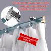 whalebee Flexible Curtain Track Curtain Track Easy to Install Can Be Bent Manually Curtain Wall/Ceiling Mounting Track Smooth Running Wear-Resistant Bendable Curtain Pole view 4