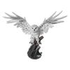 ICE Armor Detailed Craftmanship 18 1/2" Yellow-Eyed Snow Owl Decor Sculpture, Soaring Owl Statue for Shelf Table Counters, Winter/Fall Home, Animal Decorations Christmas Ornaments for Living Room view 1