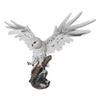 ICE Armor Detailed Craftmanship 18 1/2" Yellow-Eyed Snow Owl Decor Sculpture, Soaring Owl Statue for Shelf Table Counters, Winter/Fall Home, Animal Decorations Christmas Ornaments for Living Room view 2
