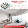 whalebee Flexible Curtain Track Curtain Ceiling Track Easy to Install Bendable Curtain Rail for Bay Window Curtain Rail Track Aluminium Alloy with Silent Wheels Curtain Pole view 4