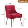 Boyel Living Velvet Upholstered Dining Chair with Gold Legs, Set of 2 Mid Century Modern Accent Chair for Dinning RoomBedroom, Living Room, (Classic, Red) view 2
