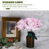MECCANIXITY Silk Artificial Hydrangea Flowers, Pink Artificial Flowers Heads with Stems, Full Hydrangea Flowers for Wedding Centerpieces, Party Decoration 64 Set view 3