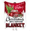 CREWZ STUDIO Personalized Christmas Blanket, Movie Watching Blankets, Christmas Movie Blanket, Red Truck Throws view 1