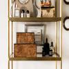 Alice Lane Burled Wood Box  Bold Design  Black Sleek Interior  Stow Luxury Accessories  Living Room, Kitchen, Walk-In Closet, Cocktail Table (Large) view 4