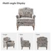 HULALA HOME Accent Armchairs Set of 2 with Print Floral Pattern, Upholstered Living Room Accent Chairs with Retro Wood Legs & Nailhead Trim, Fabric Sofa Chairs Reading Chairs for Bedroom, Paisley view 2