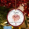1st Christmas Family of 3 Ornament 2026, Our First Christmas Together Ceramic Keepsake, Custom Baby Name Christmas Ornament Gifts for New Dad New Mom, First Xmas Family of Three Ornament Gifts view 2