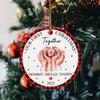 1st Christmas Family of 3 Ornament 2026, Our First Christmas Together Ceramic Keepsake, Custom Baby Name Christmas Ornament Gifts for New Dad New Mom, First Xmas Family of Three Ornament Gifts view 3