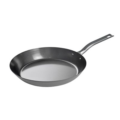 Commercial CHEF 12" Carbon Steel Skillet, Non Stick Frying Pan with Ceramic Coating, Safe for Any Cooktop, Oven or Grill, Lighter and Cools Faster than Cast Iron