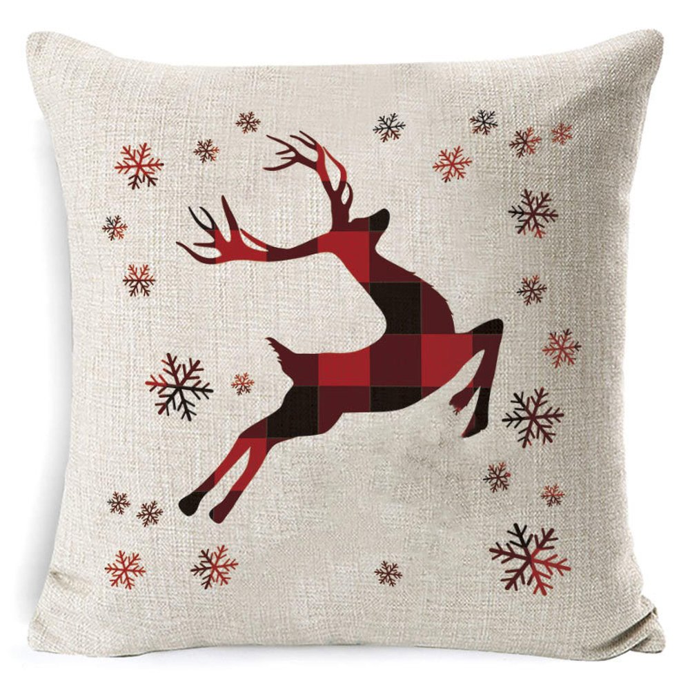 orkly Christmas Pillowcase Linen Peach Flannel Cushion Pillowcase