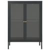 Sideboard Anthracite ,Bookcase,Corner Hutch Cabinet,Vitrinas Para Sala,Bedroom Cabinet,Display Cabinet,Corridor Table,Buffet Sideboard,for Living Room,Bedroom,29.5"x13.8"x41.3" Steel and Glass view 4