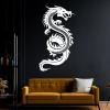Cadeali Dragon Metal Wall Art, Dragon Wall Art, Dragon Sign, Dragon Metal Wall Decor, Dragon Wall decor, Mythologic Tattoo Art, Housewarming Gift (White, 29"x54"/74x136cm) view 1