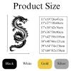 Cadeali Dragon Metal Wall Art, Dragon Wall Art, Dragon Sign, Dragon Metal Wall Decor, Dragon Wall decor, Mythologic Tattoo Art, Housewarming Gift (Silver, 15"x27"/38x68cm) view 4