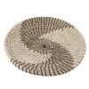 RXMORI Hanging Wall Basket Decor, Boho Wall Plate, Handcrafted Seagrass Hanging Baskets, Multifunction Woven Insulation Pad for Living Room Kitchen (Style 2) view 1