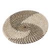 RXMORI Hanging Wall Basket Decor, Boho Wall Plate, Handcrafted Seagrass Hanging Baskets, Multifunction Woven Insulation Pad for Living Room Kitchen (Style 2) view 3
