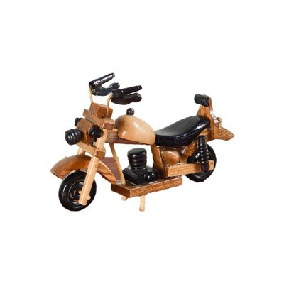 Fsocpen Handmade Wooden Motorcycle Decoration Model,Wooden Motorcycle Model Decorations for Home,Sculptures Collected by Motorcycle Enthusiasts (Color 1)