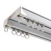 Aluminum Ceiling Curtain Track, Curtain Conjoined Double Track Rails Ceiling Mounting Curtain Rails Curtain Rod Double Curtain Track Curtain Hangers Curtain Sliding Track Straight Rail ( Color : White view 1