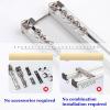 Aluminum Ceiling Curtain Track, Curtain Conjoined Double Track Rails Ceiling Mounting Curtain Rails Curtain Rod Double Curtain Track Curtain Hangers Curtain Sliding Track Straight Rail ( Color : White view 3