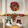 MALIHONG Personalized Cute Bernese Mountain Dog Christmas Stocking Buffalo Plaid Check Snowflake Stocking Pet Dog Bone Custom Name Gift Candy Bag Fireplace Hanging Decor Stocking 14.4" view 3
