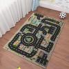 Analog ABC Kids Rug Playroom Car Play Mat City Life Road Rug for Cars Fun City Map for Carpet for Bedroom Boys (78 * 118 inches, Evening City) view 2