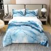 Erosebridal 100% Organic Cotton Blue Marble Duvet Cover Twin Size Modern Simple Abstract Theme Soft Bedding Set Tie-Dye Style Comforter Cover Set for Adult Women Girls view 1