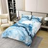 Erosebridal 100% Organic Cotton Blue Marble Duvet Cover Twin Size Modern Simple Abstract Theme Soft Bedding Set Tie-Dye Style Comforter Cover Set for Adult Women Girls view 2