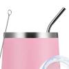 12oz Stainless Steel Thermal Cup, Portable Thermal Cup, Insulated Travel Coffee Mug with Lid, Reusable Large Capacity Outdoor Thermal Mug for Girls, Kids, Women, Camping(12oz-360ml-Coral) view 4