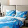 Erosebridal 100% Cotton Blue Marble Bedding Twin Girls Women Duvet Cover Sets Blue Bronzing Marble Pattern Printed Comforter Cover for Teen Girls Men Boys Golden Stripe Texture Decor Comforter Set view 4
