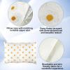 uywapvt 2Pcs Flower Throw Pillow Covers Decorative Daisy Cushion Cover Soft Comfortable Pillow Cushion Cases Small Daisy Cushion Covers for Sofa Couch Living Room(35 * 50 cm,White) view 4