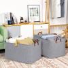 DULLEMELO Large Grey Storage Baskets 70L Oversized Dog Toy Bin Basket, Collapsible 22" X 15" X 13" Extra Large Fabric Baskets for Storage Clothes, Toys, Blankets Organizers (Grey) view 3