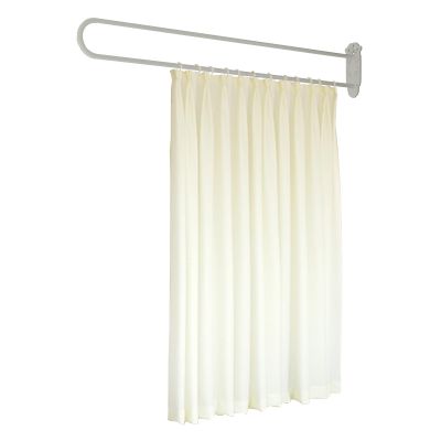 6.5ft Tall Wall Mounted Privacy Bed Divider Curtain, Apricot Room Separator Privacy Barrier for Hospital Beauty Clinic Between Beds, Flexible Replaceable Indoor Partitions Screen ( Color : White brack