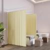 6.5ft Tall Wall Mounted Privacy Bed Divider Curtain, Apricot Room Separator Privacy Barrier for Hospital Beauty Clinic Between Beds, Flexible Replaceable Indoor Partitions Screen ( Color : White brack view 2