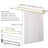 6.5ft Tall Wall Mounted Privacy Bed Divider Curtain, Apricot Room Separator Privacy Barrier for Hospital Beauty Clinic Between Beds, Flexible Replaceable Indoor Partitions Screen ( Color : White brack view 3
