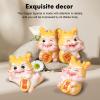 ABOOFAN 4pcs Cute Cartoon Dragon Figurines Resin Statues for Tabletop Decoration Yellow Auspicious Designs for Home Office Decor Adorable Dragon view 4