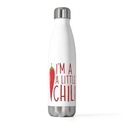 20oz Insulated Bottle Humorous I'm Little Chili Freezing Graphic Funny Chilly Jalapeno Introvert Men 20oz
