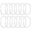 WOONEKY Spring Shower Curtain Hooks 12 Pack Hooks C-Shape Ring Plastic for Bathroom Bathtub view 1