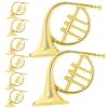 20pcs Christmas Instrument Ornaments, Mini Horn Model Pendant Hanging Decor Miniature Instrument for Xmas Tree view 1
