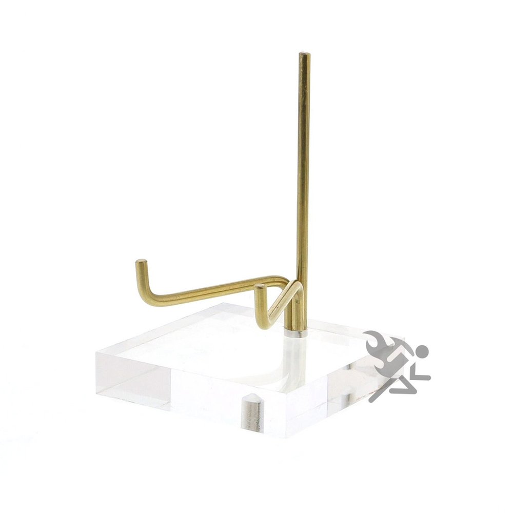 OnFireGuy 3-1/2 inch Adjustable Metal Display Stand Easel with Acrylic Base for Geodes Fossils Minerals Crystal