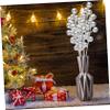 BESTOYARD 60 pcs Simulated Berry Bunches Pine Needles Berry Picks Artificial Berry twig Artificial Berry Bush Artificial Branches Vase Filler Berries Stems Small red Fruit Foam Flash view 2