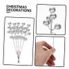 BESTOYARD 60 pcs Simulated Berry Bunches Pine Needles Berry Picks Artificial Berry twig Artificial Berry Bush Artificial Branches Vase Filler Berries Stems Small red Fruit Foam Flash view 4