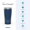 Tervis Traveler Mountain Mist Glow Triple Insulated Tumbler Travel Cup Keeps Drinks Cold & Hot, 20oz, Stainless Steel view 3