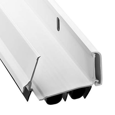 KS Hardware, Patent Pending, Adjustable Double Bubble Door Sweep, Draft Stopper, Under Door Seal for Exterior Doors, 1 3/4" x 32", White (32 inch 2 pk)