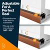 KS Hardware, Patent Pending, Adjustable Double Bubble Door Sweep, Draft Stopper, Under Door Seal for Exterior Doors, 1 3/4" x 32", White (32 inch 2 pk) view 3