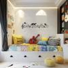 Cat Bird Music Note Vinyl Decal Animal Music Kids Room Wall Sticker view 1