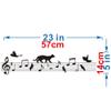 Cat Bird Music Note Vinyl Decal Animal Music Kids Room Wall Sticker view 2