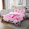 3 Piece Western Cowgirl Quilt Bedding Set Women Aldult Lightweight Bedding Boots and Hats Bedspread Set Pink and Black Bedspread Coverlet Soft Microfiber Home Quilt Set for King Bed All Season view 2