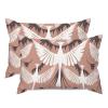MISSUYSA Blush Pink Tassel Blush Lumbar Pillow Cases Set of 2 Japanese Pillow Cover 20x30in Decorative Pillow Home Cotton Linen Abstract Square Cushion Cover for Sofa Couch Bed Car Indoor view 1