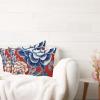 MISSUYSA Asian Throw Pillowcase Red And Blue Chinoiserie Floral Cushion Cover Chinoiserie 12x20in Set of 2 Decorative Pillow Home Cotton Linen Ethnic Lumbar Pillow Cover For Sofa Couch Bed Decorations view 4